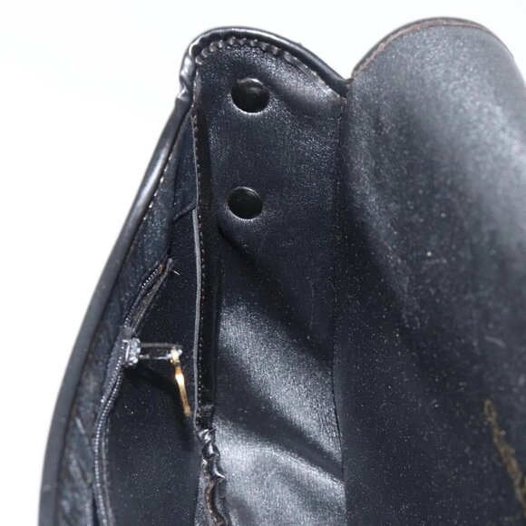 Christian Dior Trotter Canvas Shoulder Bag Black Gold Auth 146914 - Picture 13 of 16